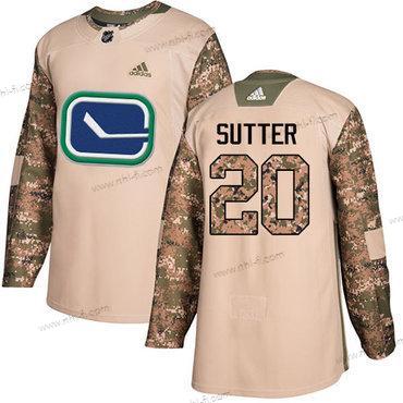 Adidas Vancouver Canucks #20 Brandon Sutter Maastokuvio Aito 2017 Veterans Day Ommeltu NHL Paita – Miesten