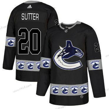 Adidas Vancouver Canucks #20 Brandon Sutter Musta Maajoukkue Logos Paita – Miesten