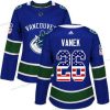 Adidas Vancouver Canucks #26 Thomas Vanek Sininen Kotiottelu Aito USA Flag Ommeltu NHL Paita – Naisten