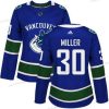 Adidas Vancouver Canucks #30 Ryan Miller Sininen Kotiottelu Aito Ommeltu NHL Paita – Naisten