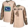 Adidas Vancouver Canucks #4 Michael Del Zotto Maastokuvio Aito 2017 Veterans Day Ommeltu NHL Paita – Miesten