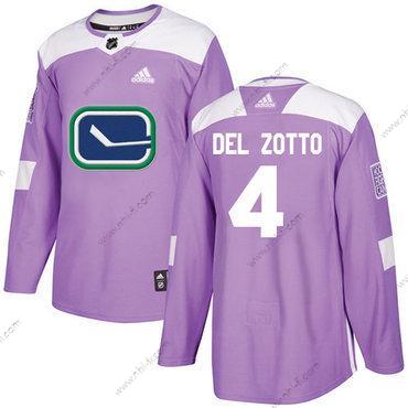 Adidas Vancouver Canucks #4 Michael Del Zotto Violetti Aito Taistelee syöpää vastaan Ommeltu NHL Paita – Miesten