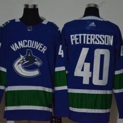 Adidas Vancouver Canucks #40 Elias Pettersson Sininen Ommeltu NHL Paita – Miesten