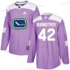 Adidas Vancouver Canucks #42 Alex Burmistrov Violetti Aito Taistelee syöpää vastaan Ommeltu NHL Paita – Miesten