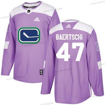 Adidas Vancouver Canucks #47 Sven Baertschi Violetti Aito Taistelee syöpää vastaan Ommeltu NHL Paita – Miesten