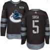 Adidas Vancouver Canucks #5 Luca Sbisa Musta 100th Vuosipäivä Ommeltu NHL 2017 Jääkiekko Paita – Miesten