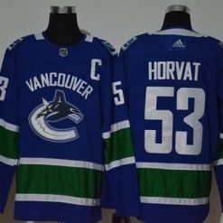 Adidas Vancouver Canucks #53 Bo Horvat Sininen With C Patch Ommeltu NHL Paita – Miesten