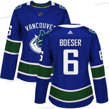 Adidas Vancouver Canucks #6 Brock Boeser Sininen Kotiottelu Aito Ommeltu NHL Paita – Naisten