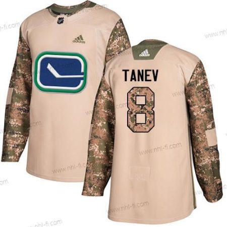 Adidas Vancouver Canucks #8 Christopher Tanev Maastokuvio Aito 2017 Veterans Day Ommeltu NHL Paita – Miesten