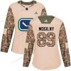 Adidas Vancouver Canucks #89 Alexander Mogilny Maastokuvio Aito 2017 Veterans Day Ommeltu NHL Paita – Naisten