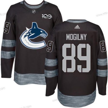 Adidas Vancouver Canucks #89 Alexander Mogilny Musta 100th Vuosipäivä Ommeltu NHL 2017 Jääkiekko Paita – Miesten