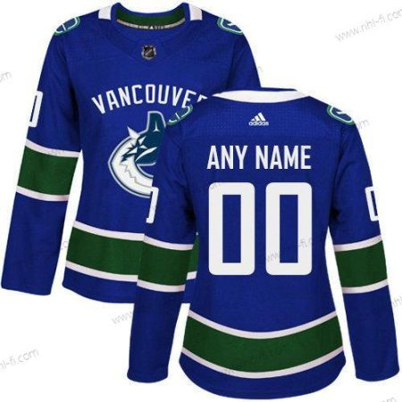 Adidas Vancouver Canucks Räätälöidyt Aito Sininen Kotiottelu NHL Paita – Naisten