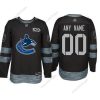 Adidas Vancouver Canucks Räätälöidyt Musta 1917-2017 100th Vuosipäivä Ommeltu NHL Paita