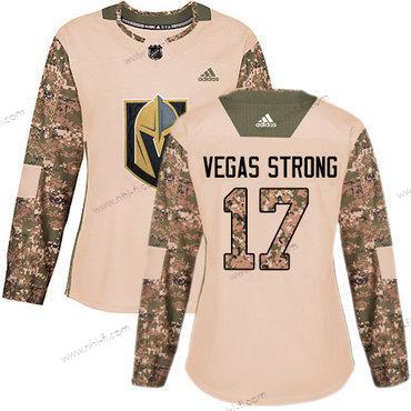 Adidas Vegas Golden Knights #17 Vegas Strong Maastokuvio Aito 2017 Veterans Day Ommeltu NHL Paita – Naisten