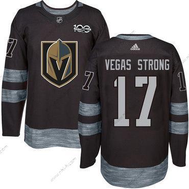 Adidas Vegas Golden Knights #17 Vegas Strong Musta 1917-2017 100th Vuosipäivä Ommeltu NHL Paita – Miesten