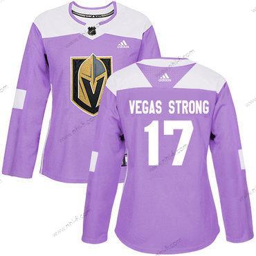 Adidas Vegas Golden Knights #17 Vegas Strong Violetti Aito Taistelee syöpää vastaan Ommeltu NHL Paita – Naisten