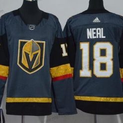 Adidas Vegas Golden Knights #18 James Neal Harmaa Kotiottelu Aito Ommeltu NHL Paita – Miesten