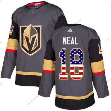 Adidas Vegas Golden Knights #18 James Neal Harmaa Kotiottelu Aito USA Flag Ommeltu NHL Paita – Miesten