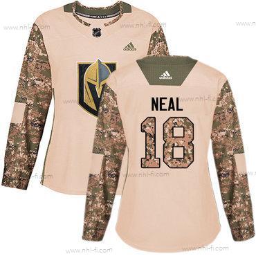 Adidas Vegas Golden Knights #18 James Neal Maastokuvio Aito 2017 Veterans Day Ommeltu NHL Paita – Naisten