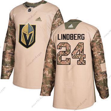 Adidas Vegas Golden Knights #24 Oscar Lindberg Maastokuvio Aito 2017 Veterans Day Ommeltu NHL Paita – Miesten