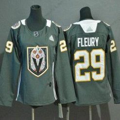 Adidas Vegas Golden Knights #29 Marc-Andre Fleury Harmaa Dia De Los Muertos Paita – Naisten