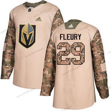 Adidas Vegas Golden Knights #29 Marc-Andre Fleury Maastokuvio Aito 2017 Veterans Day Ommeltu NHL Paita – Miesten