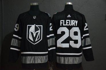 Adidas Vegas Golden Knights 29 Marc-Andre Fleury Musta 2019 NHL All-Star Game Paita – Miesten