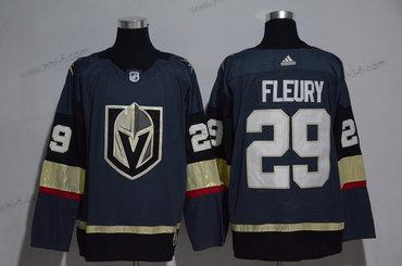 Adidas Vegas Golden Knights #29 Marc-Andre Fleury Steel Harmaa 2017-2018 Jääkiekko Ommeltu NHL Paita – Miesten