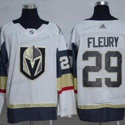 Adidas Vegas Golden Knights #29 Marc-Andre Fleury Valkoinen Road Aito Ommeltu NHL Paita – Naisten