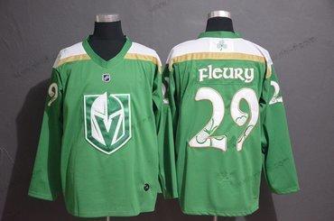 Adidas Vegas Golden Knights 29 Marc-Andre Fleury Vihreä 2019 St. Patrick’S Day Paita – Miesten