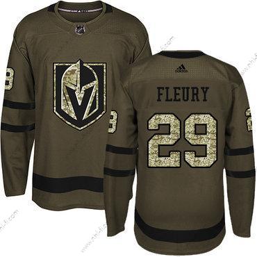 Adidas Vegas Golden Knights #29 Marc-Andre Fleury Vihreä Salute to Service Ommeltu NHL Paita – Miesten