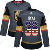 Adidas Vegas Golden Knights #38 Tomas Hyka Harmaa Kotiottelu Aito USA Flag Ommeltu NHL Paita – Naisten