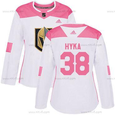 Adidas Vegas Golden Knights #38 Tomas Hyka Valkoinen Pinkki Aito Ommeltu NHL Paita – Naisten