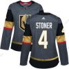 Adidas Vegas Golden Knights #4 Clayton Stoner Harmaa Kotiottelu Aito Ommeltu NHL Paita – Naisten