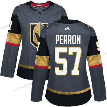 Adidas Vegas Golden Knights #57 David Perron Harmaa Kotiottelu Aito Ommeltu NHL Paita – Naisten