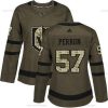 Adidas Vegas Golden Knights #57 David Perron Vihreä Salute to Service Ommeltu NHL Paita – Naisten