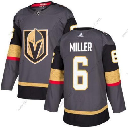 Adidas Vegas Golden Knights #6 Colin Miller Harmaa Kotiottelu Aito Ommeltu NHL Paita – Miesten