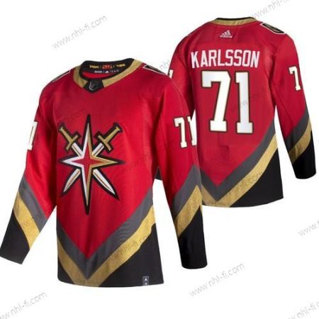 Adidas Vegas Golden Knights #71 William Karlsson Punainen 2020-21 Käänteinen Retro Vaihtopaita NHL Paita – Miesten