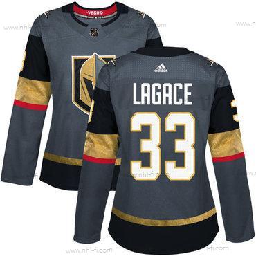 Adidas Vegas Kultaen Vegas Golden Knights #33 Maxime Lagace Harmaa Kotiottelu Aito Ommeltu NHL Paita – Naisten