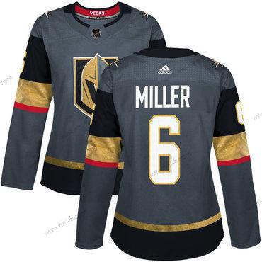 Adidas Vegas Kultaen Vegas Golden Knights #6 Colin Miller Harmaa Kotiottelu Aito Ommeltu NHL Paita – Naisten