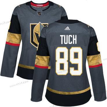 Adidas Vegas Kultaen Vegas Golden Knights #89 Alex Tuch Harmaa Kotiottelu Aito Ommeltu NHL Paita – Naisten