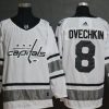 Adidas Washington Capitales 8 Alexander Ovechkin Valkoinen 2019 NHL All-Star Game Paita – Miesten