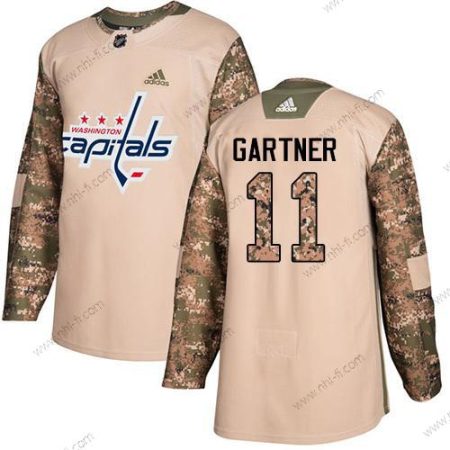 Adidas Washington Capitals #11 Mike Gartner Maastokuvio Aito 2017 Veterans Day Ommeltu NHL Paita – Miesten