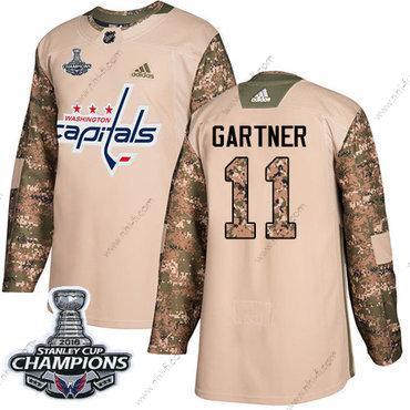 Adidas Washington Capitals #11 Mike Gartner Maastokuvio Aito 2017 Veterans Day Stanley Cup Final Champions Ommeltu NHL Paita – Miesten