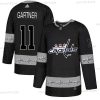 Adidas Washington Capitals #11 Mike Gartner Musta Maajoukkue Logos Paita – Miesten