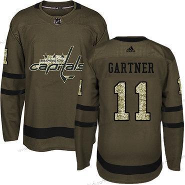 Adidas Washington Capitals #11 Mike Gartner Vihreä Salute to Service Ommeltu NHL Paita – Miesten