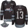 Adidas Washington Capitals #13 Jakub Vrana Musta 1917-2017 100th Vuosipäivä Stanley Cup Final Champions Ommeltu NHL Paita – Miesten