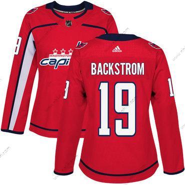 Adidas Washington Capitals #19 Nicklas Backstrom Punainen Kotiottelu Aito Ommeltu NHL Paita – Naisten