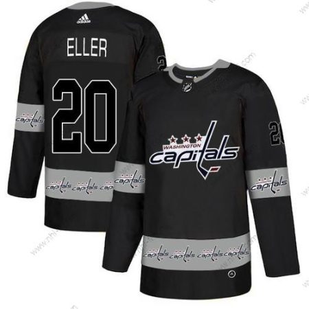 Adidas Washington Capitals #20 Lars Eller Musta Maajoukkue Logos Paita – Miesten