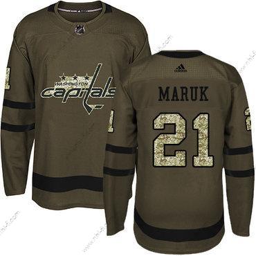 Adidas Washington Capitals #21 Dennis Maruk Vihreä Salute to Service Ommeltu NHL Paita – Miesten